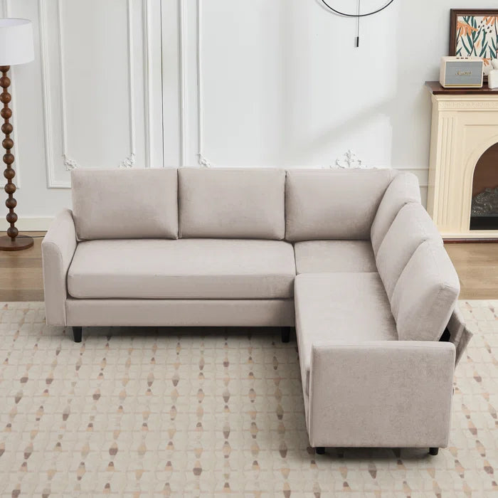 7 Seater Sofa Set: 83.5" Sectional Corner Sofa with Armrest & Modern
