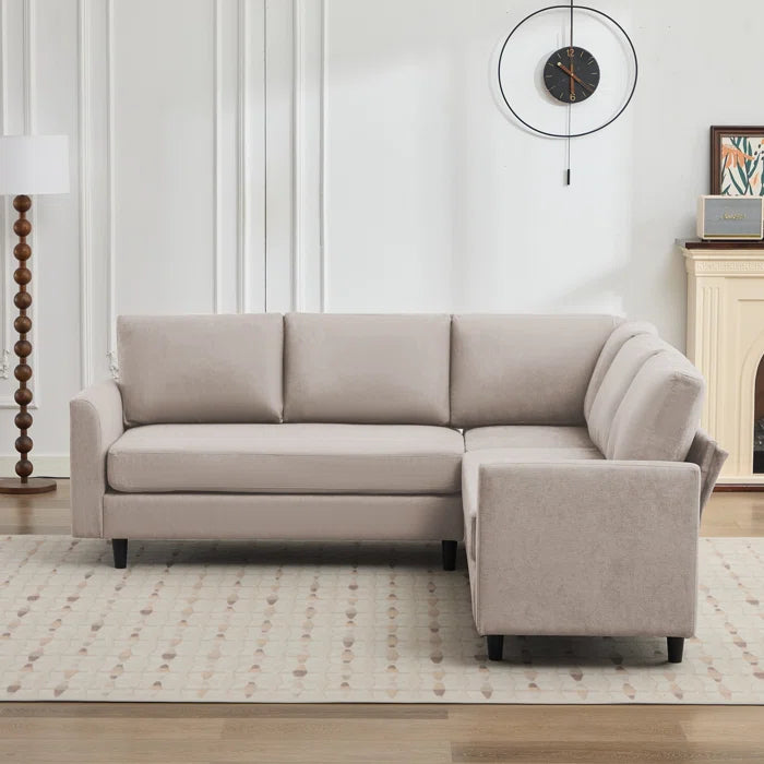 7 Seater Sofa Set: 83.5" Sectional Corner Sofa with Armrest & Modern