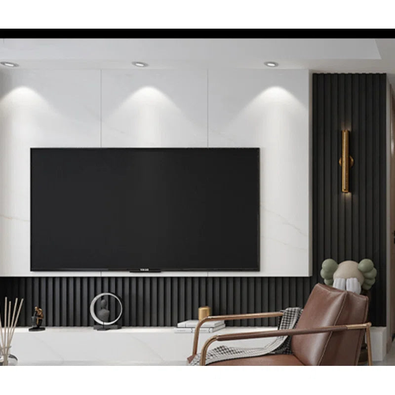 tv panel: Wood Wall Panels 94.5" Long, Decorative 3D Interior Shiplap Set