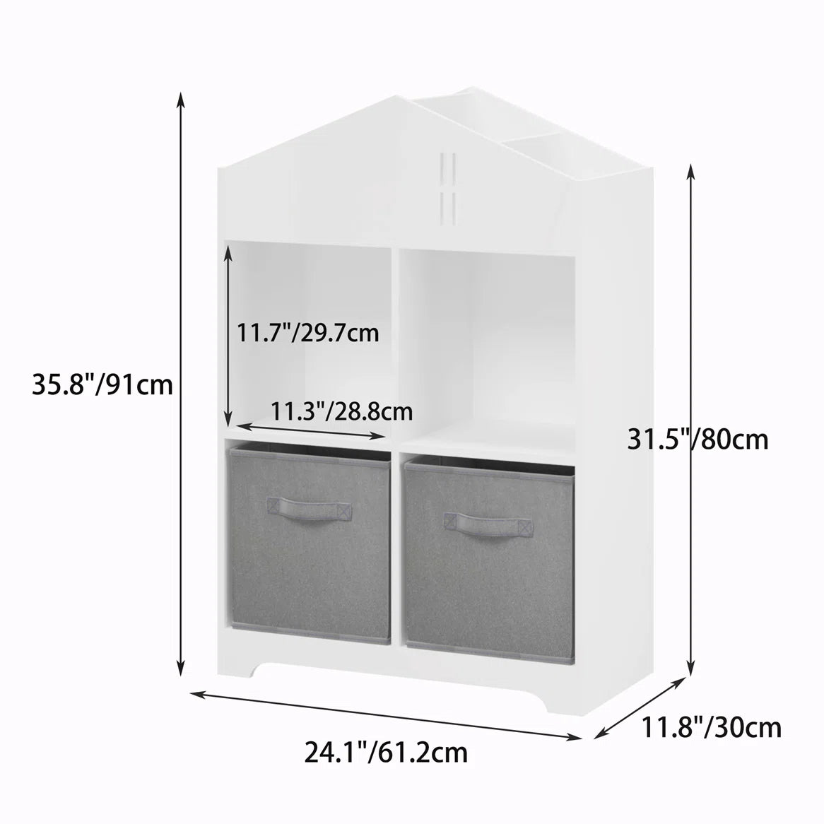 Kids Toy Storage Unit: Multi-Layer Wooden Bookcase with Front-Facing Display