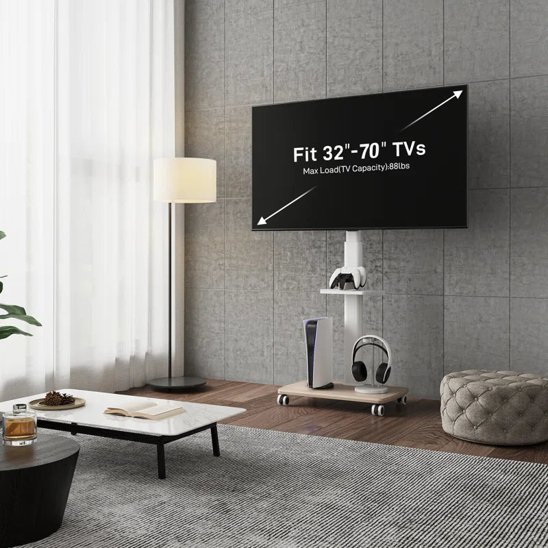 tv panel: Floor tv panel for 32–70" screens with adjustable height