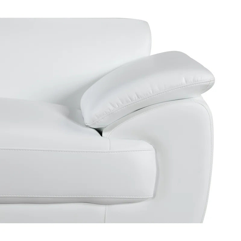 Luxury Sofa Sets: Aieshia 2-Piece Genuine Leather Sofa & Loveseat Set with Adjustable Headrests