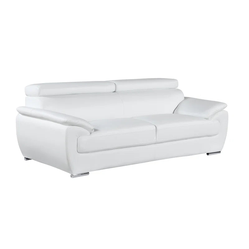 Luxury Sofa Sets: Aieshia 2-Piece Genuine Leather Sofa & Loveseat Set with Adjustable Headrests