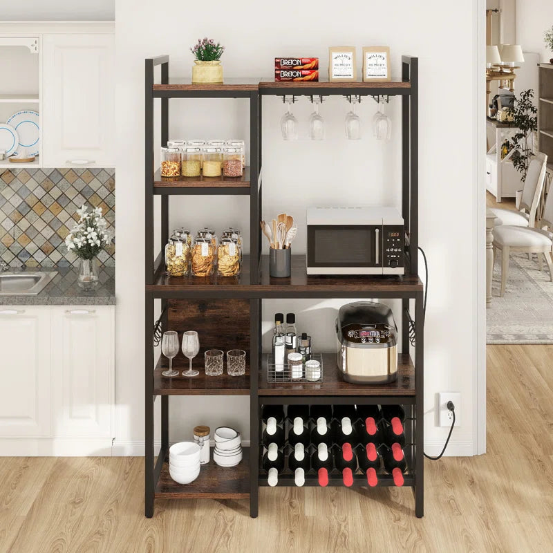 Kitchen Racks: 35.5" Standard Kitchen Baker's Storage Shelf with Microwave Compatibility