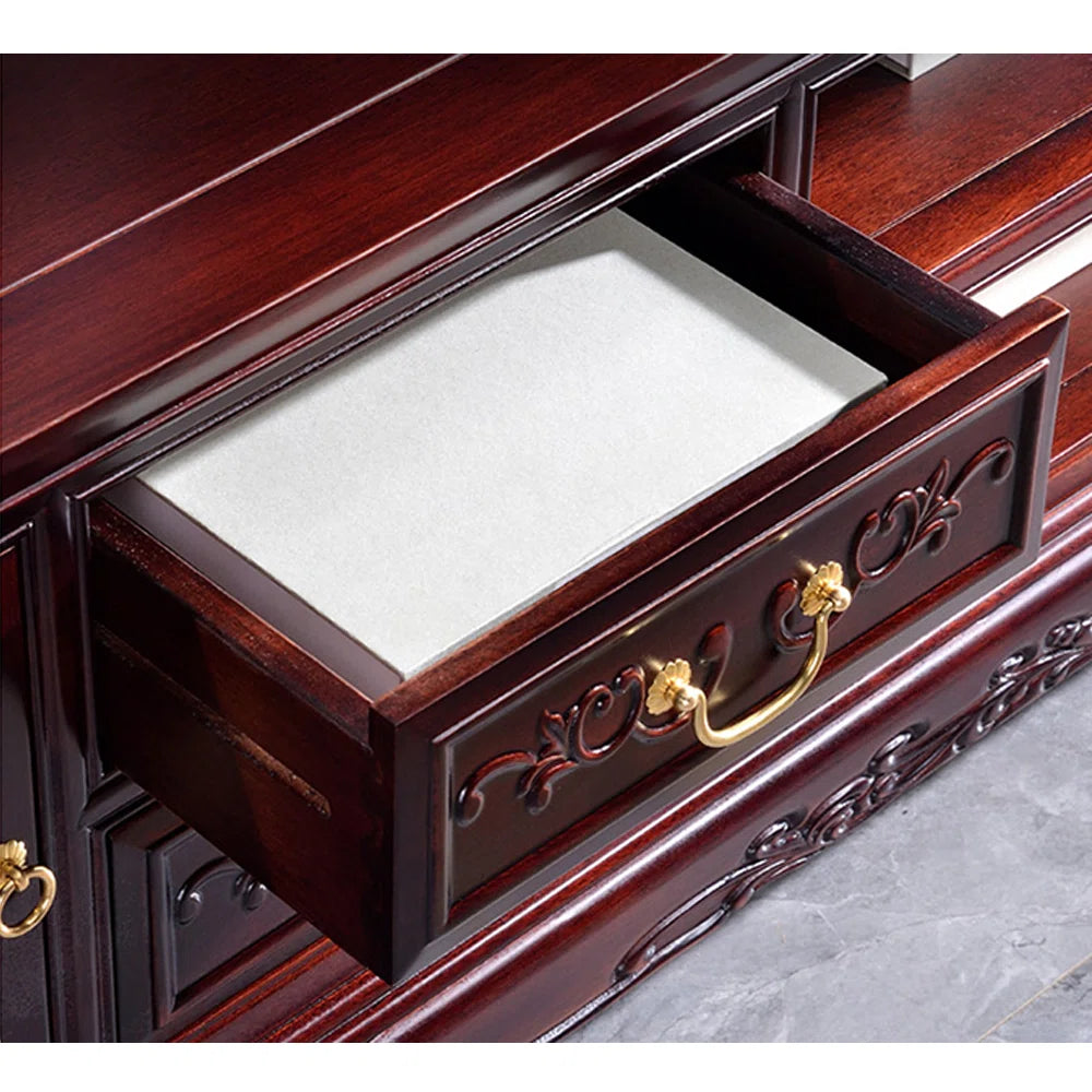tv panel: Durable All-Wood tv panel with Storage and Timeless Look