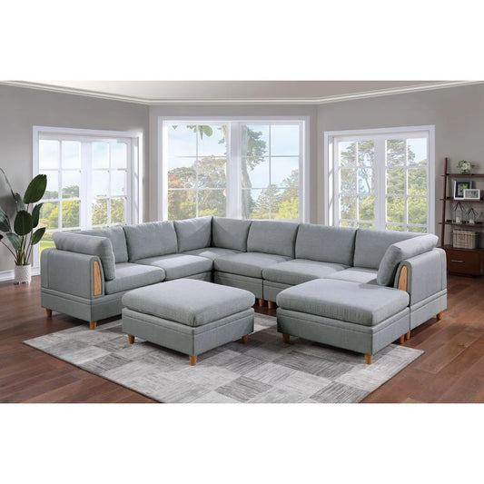 7 Seater Sofa Set:  Modern Furniture Sectional Sofa Set