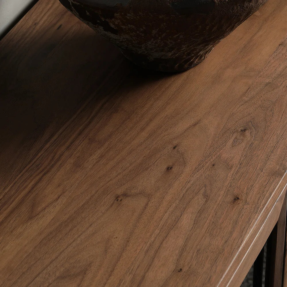 tv panel: American style black walnut tv panel