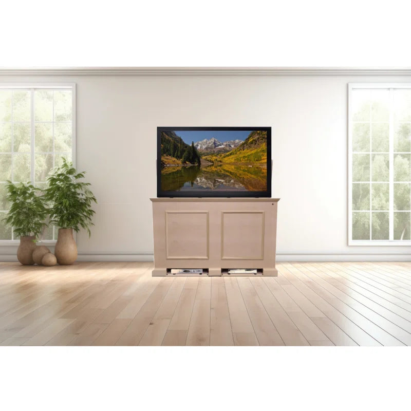tv panel: Modern TV Console for 65" Screens with Storage Shelves and Sleek Finish