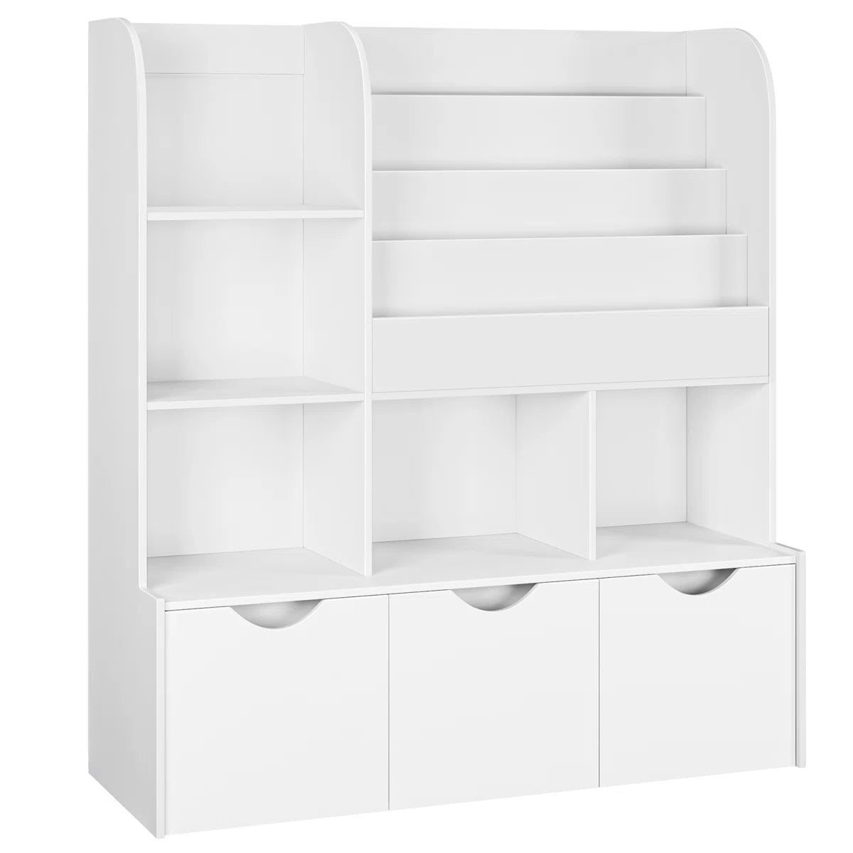 Kids Toy Storage Unit: 47.2'' Wide Montessori-Inspired Organiser with Adjustable Shelves & Wheeled Bins