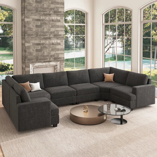 7 Seater Sofa Set: Spacious Sectional Sofa for Large Living Rooms