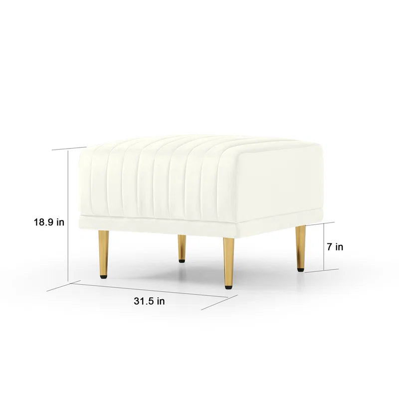 Luxury Sofa Sets: 4-Piece Velvet Sofa Set with Sofa, Loveseat, Chair & Ottoman – Gold Legs, Art Deco Design