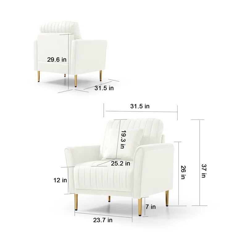 Luxury Sofa Sets: 4-Piece Velvet Sofa Set with Sofa, Loveseat, Chair & Ottoman – Gold Legs, Art Deco Design