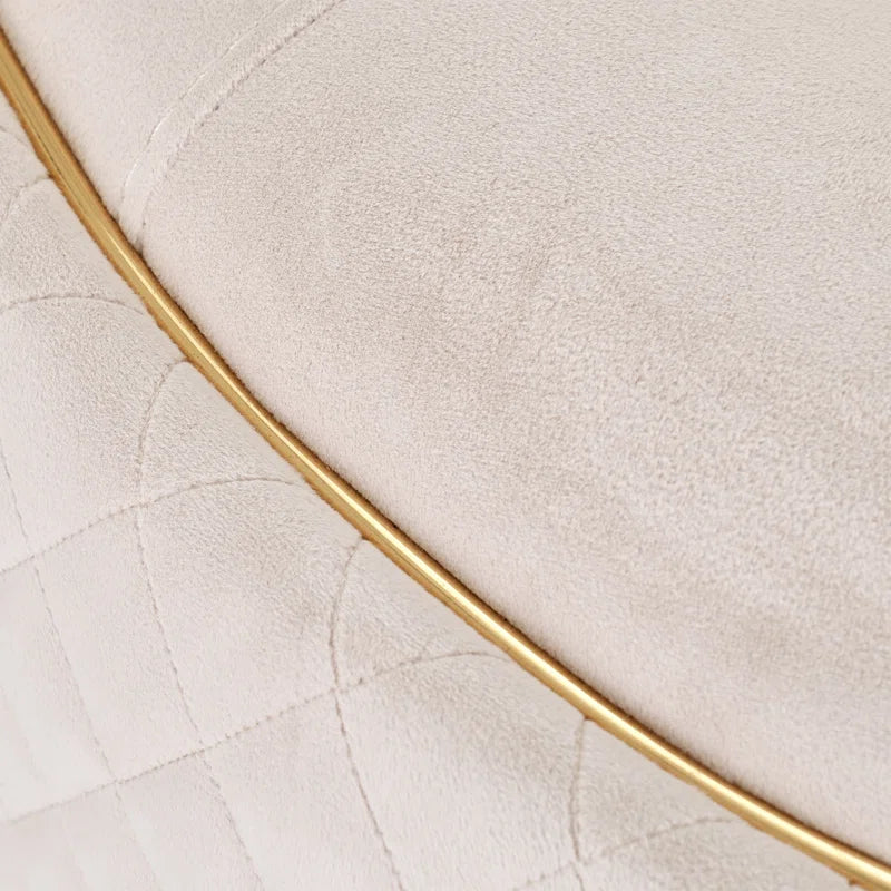 Luxury Sofa Sets: 2-Piece Beige Velvet Sofa with Gold Accents & Faux-Marble Coffee Table