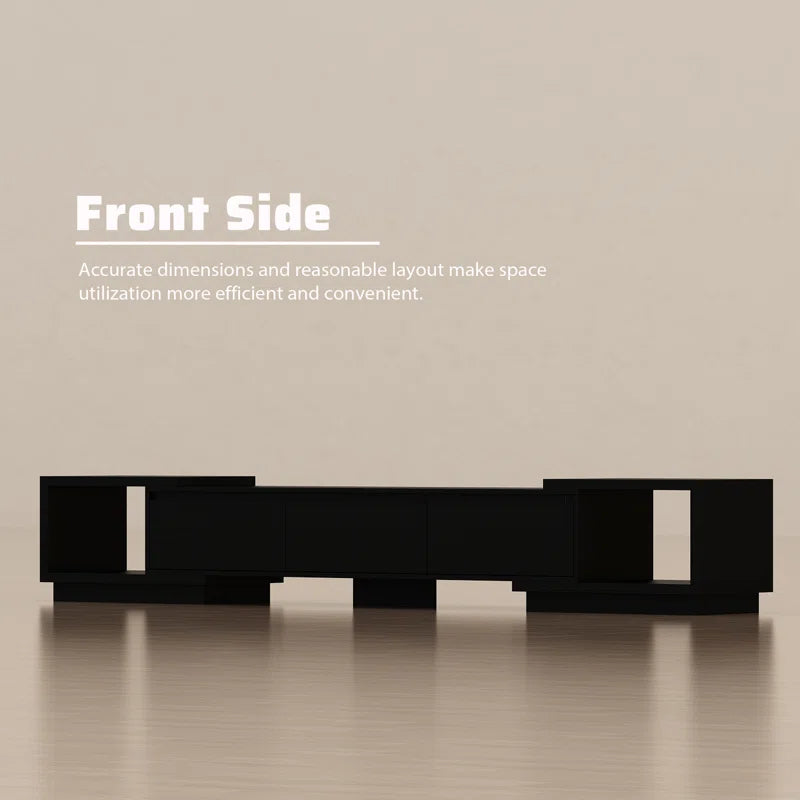 tv panel :Contemporary Media Unit for 85" TVs with Storage
