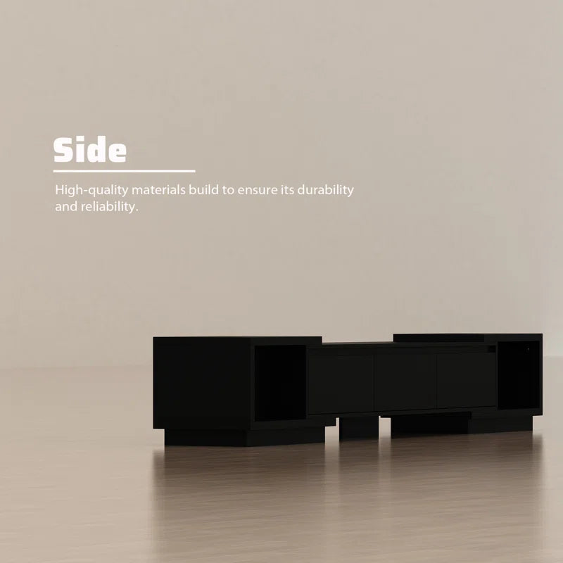 tv panel :Contemporary Media Unit for 85" TVs with Storage