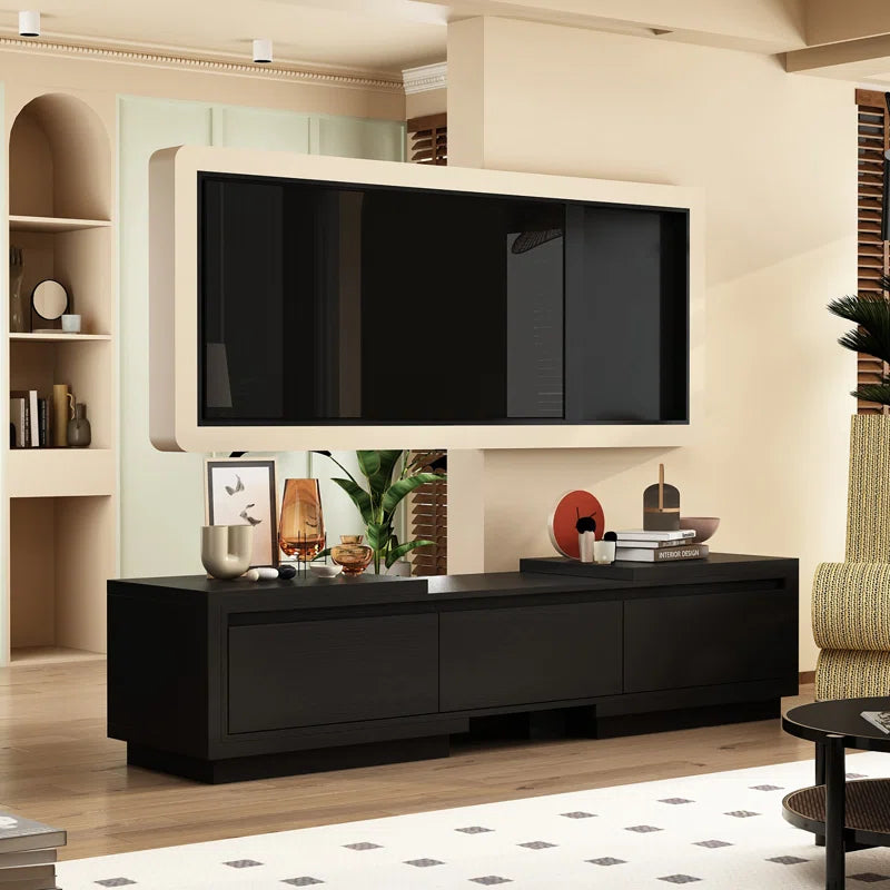 tv panel :Contemporary Media Unit for 85" TVs with Storage