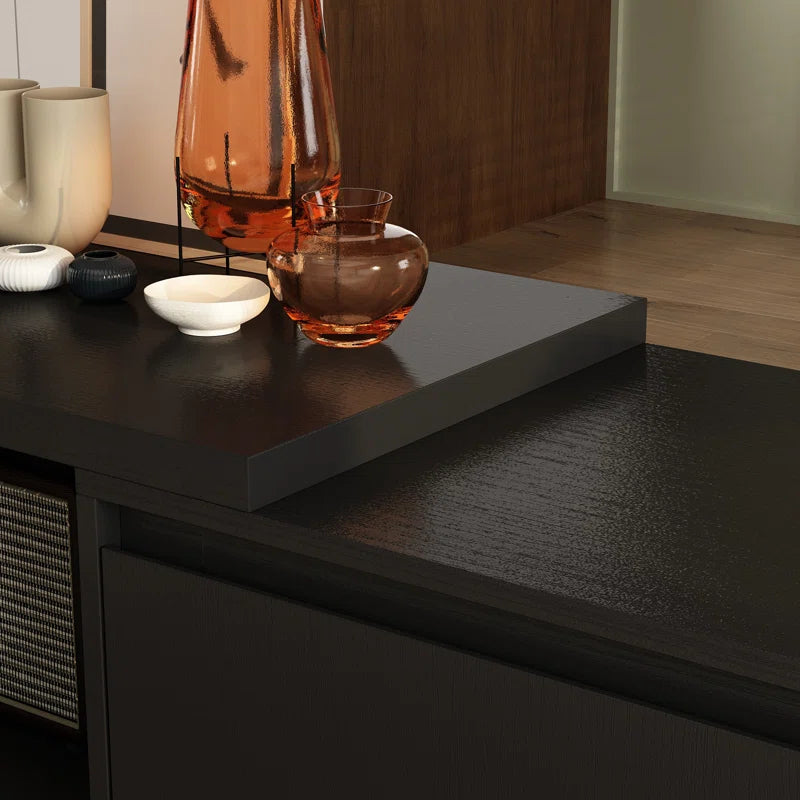 tv panel :Contemporary Media Unit for 85" TVs with Storage