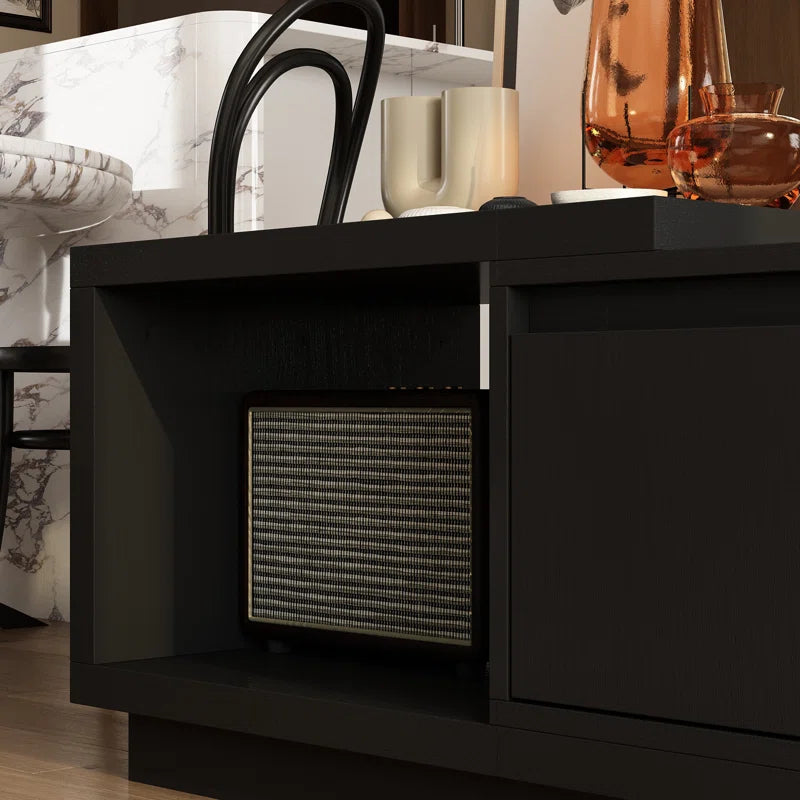 tv panel :Contemporary Media Unit for 85" TVs with Storage