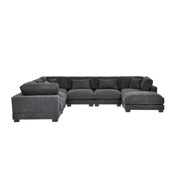 7 seater sofa set: 144" Wide Reversible Modular Corner Sectional sofa
