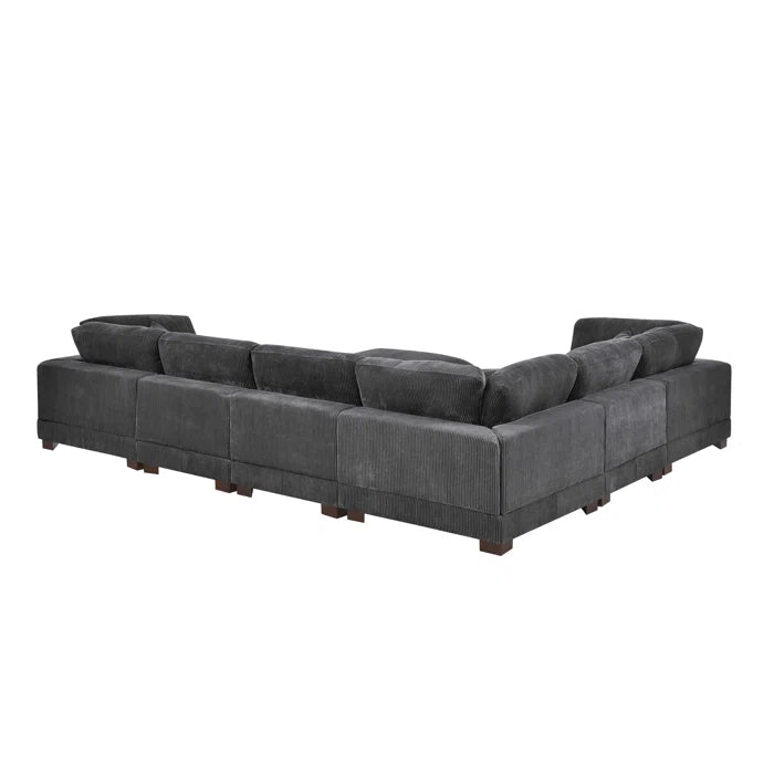 7 seater sofa set: 144" Wide Reversible Modular Corner Sectional sofa