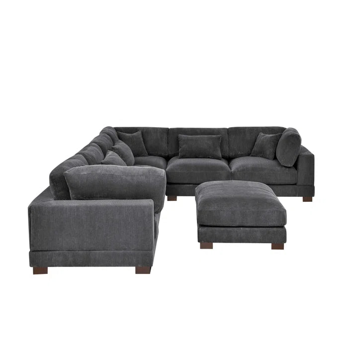 7 seater sofa set: 144" Wide Reversible Modular Corner Sectional sofa