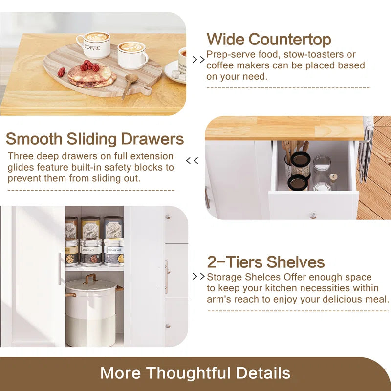 Kitchen Island Table: 39.7'' Stylish & Functional Cart for Modern Kitchens
