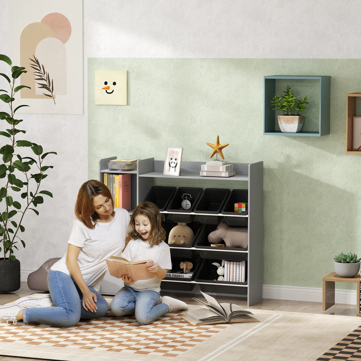 Kids Toy Storage Unit: Isabelle & Max™ Organiser with Bins and Cubbies