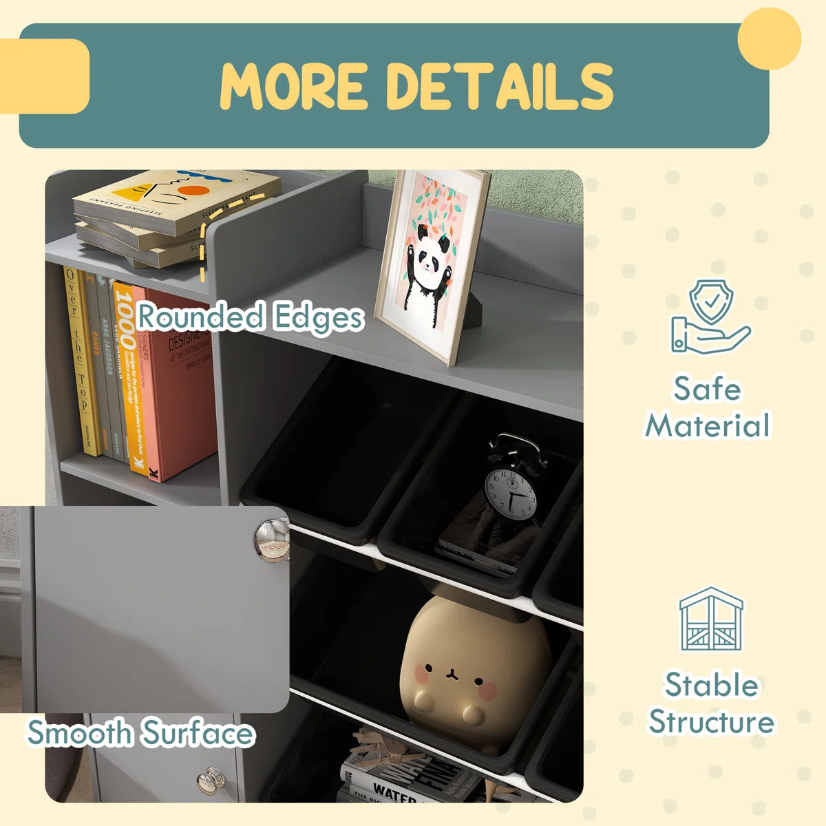 Kids Toy Storage Unit: Isabelle & Max™ Organiser with Bins and Cubbies