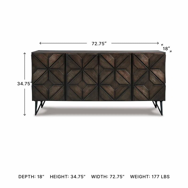 tv panel: 78" Compatible Entertainment Console with Modern Look and Functional Storage Options