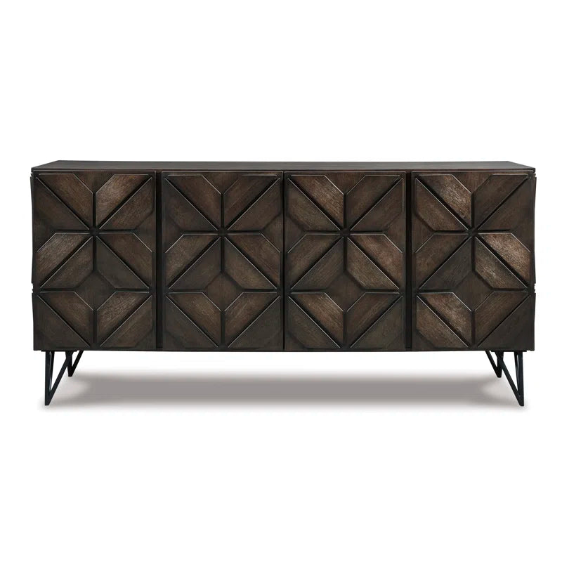 tv panel: 78" Compatible Entertainment Console with Modern Look and Functional Storage Options