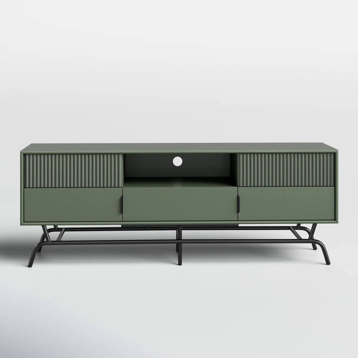 tv panel: tv panel fits 65" screens, features clean lines and storage