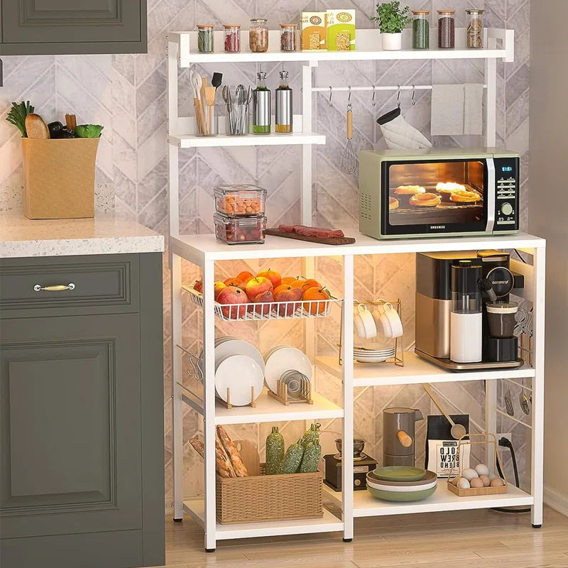Microwave Stands : Microwave Stand, Coffee Bar, 10 S-Hooks