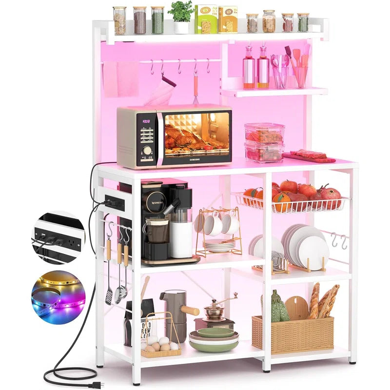 Microwave Stands : Microwave Stand, Coffee Bar, 10 S-Hooks