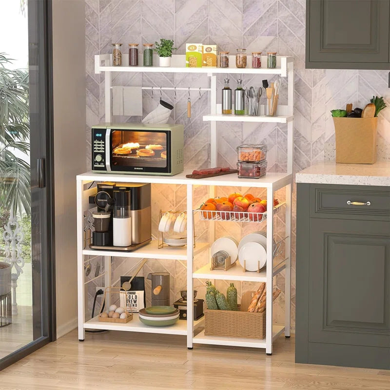 Microwave Stands : Microwave Stand, Coffee Bar, 10 S-Hooks