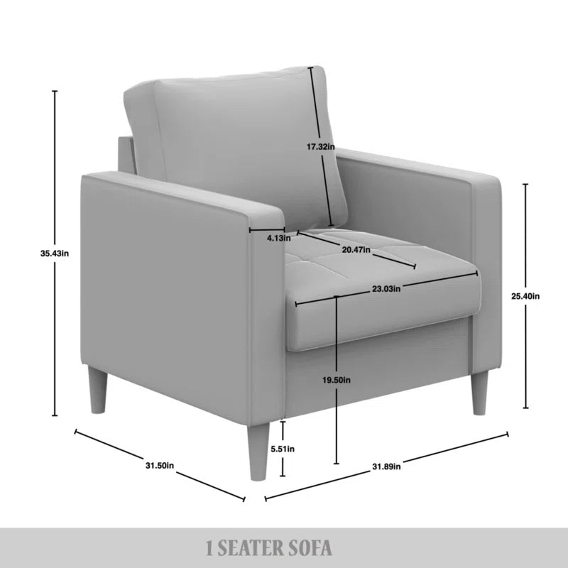 Luxury Sofa Sets: 3-Piece Linen Fabric Sofa Set with Chair, Loveseat & Sofa