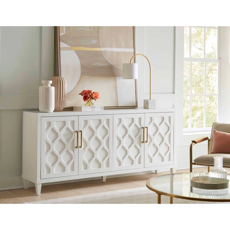 tv panel: 88" Floating Media Console with Storage Shelves and Contemporary Style