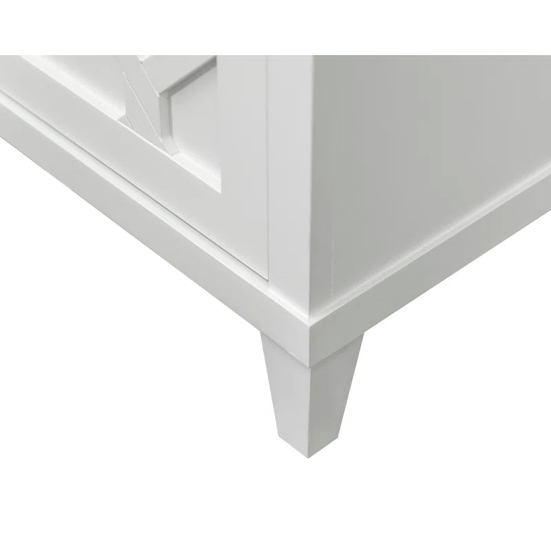 tv panel: 88" Floating Media Console with Storage Shelves and Contemporary Style