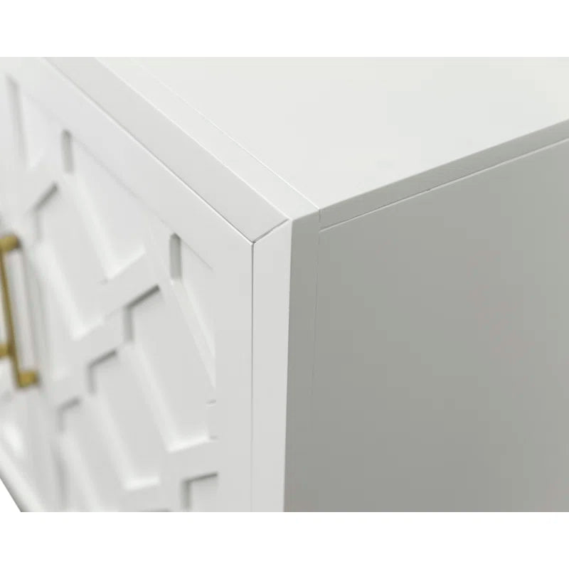 tv panel: 88" Floating Media Console with Storage Shelves and Contemporary Style