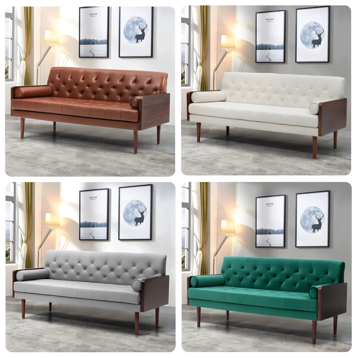 7 Seater Sofa Set: 2-Piece Faux Leather Living Room Set for Stylish Comfort