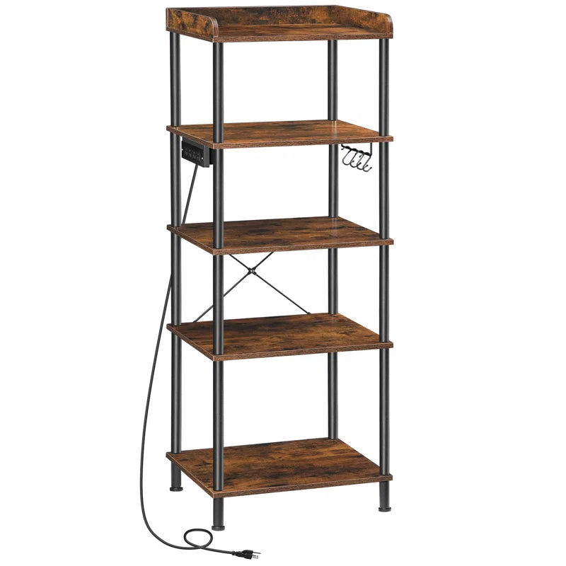 Microwave Stands: 20.5'' Metal Baker's Rack with Microwave Hutches