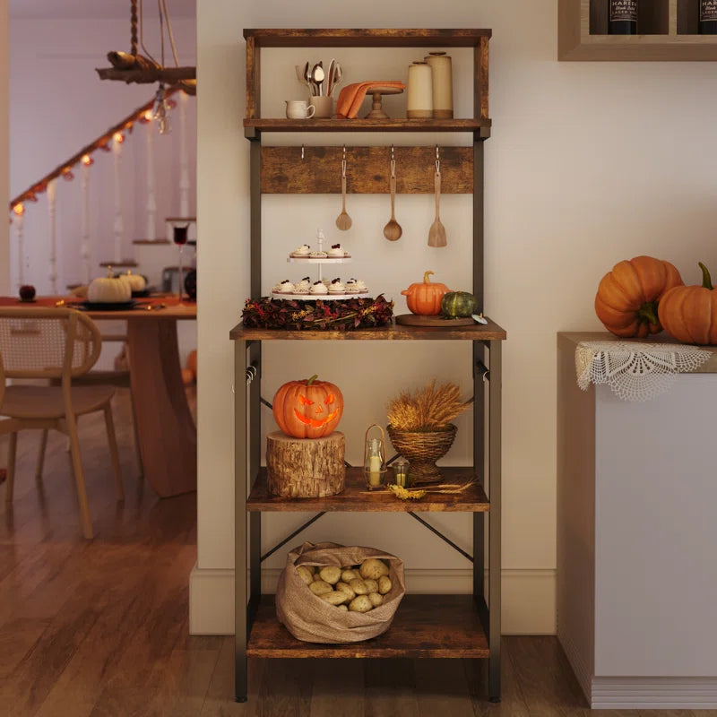 Kitchen Racks: 23'' Standard Baker's Rack Made of Steel and Compatible with Microwaves