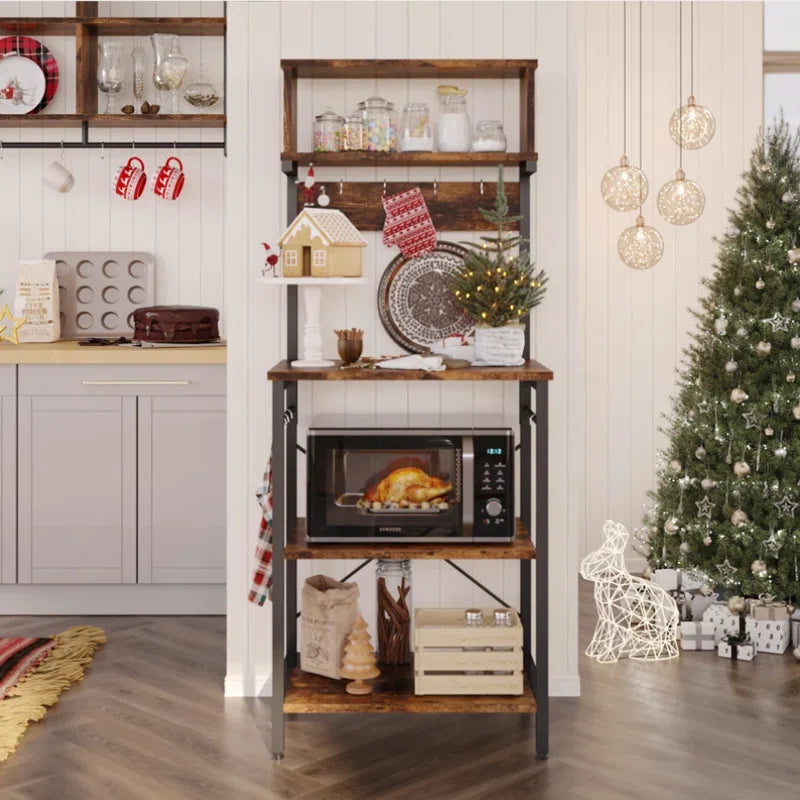 Kitchen Racks: 23'' Standard Baker's Rack Made of Steel and Compatible with Microwaves