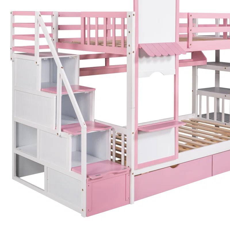 Bunk Bed: Kids Bed with Drawers