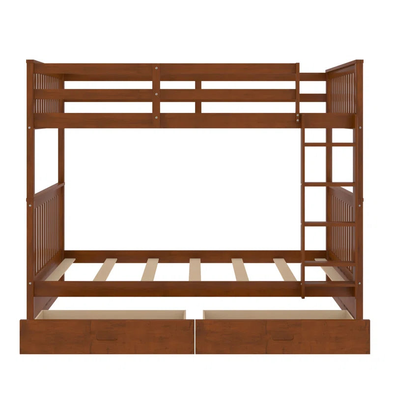 Bunk Bed: Kids Twin Over Bed with Drawers