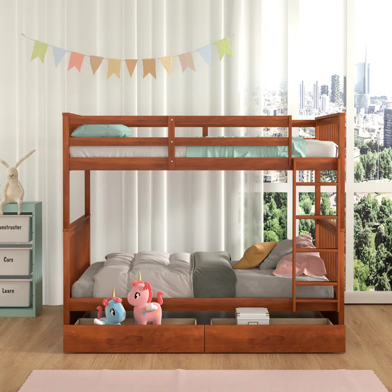 Bunk Bed: Kids Twin Over Bed with Drawers