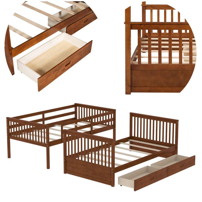 Bunk Bed: Kids Twin Over Bed with Drawers