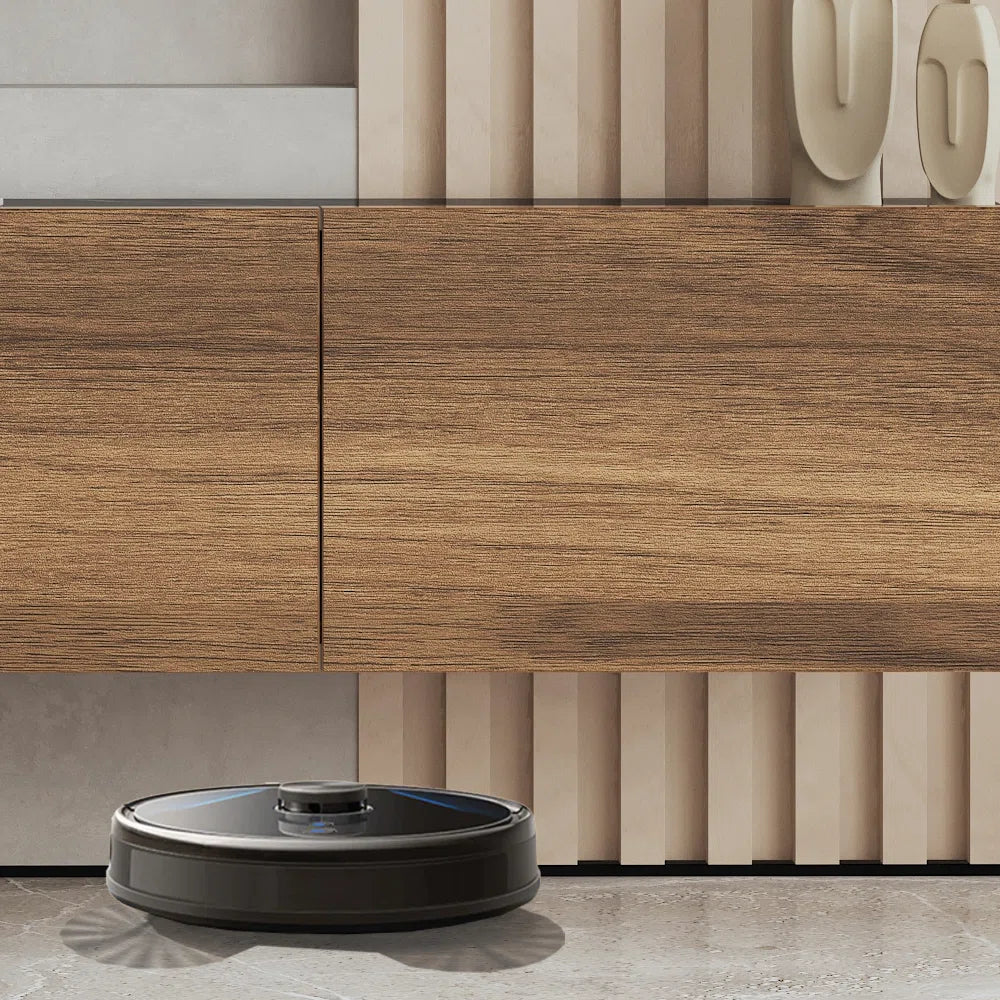 tv panel: Modern wall-mounted media console holds up to 78" TVs effortlessly