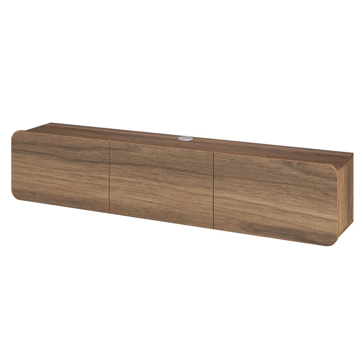 tv panel: Modern wall-mounted media console holds up to 78" TVs effortlessly