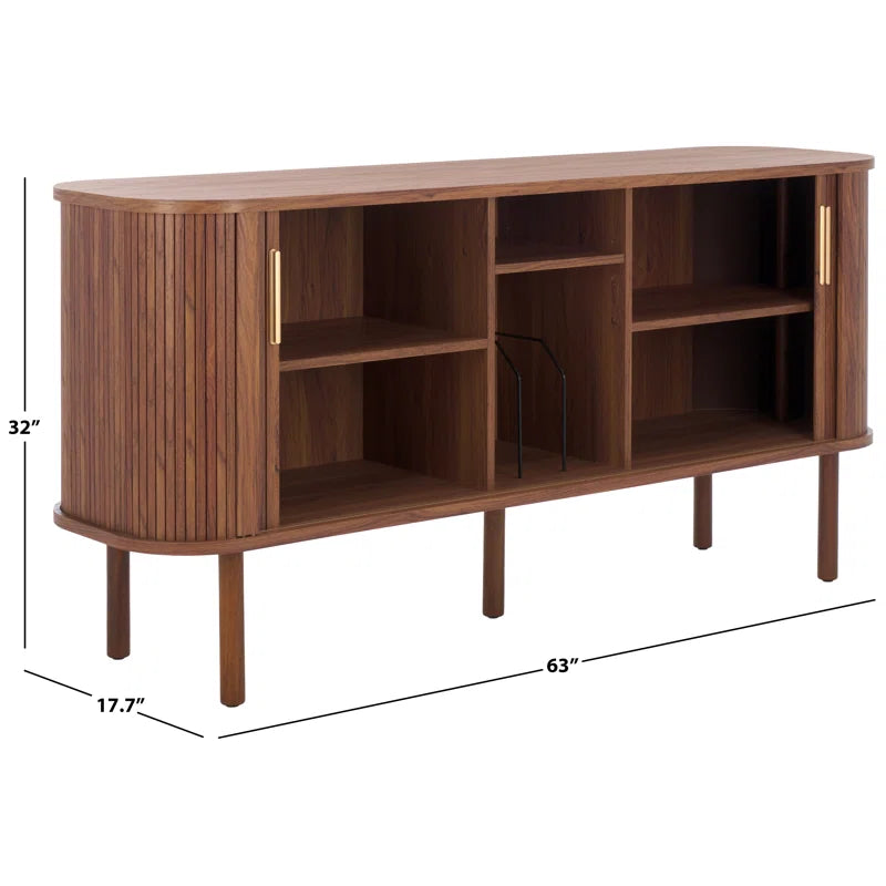 tv panel: 62.99" Wide Storage Credenza with Sleek Modern Design
