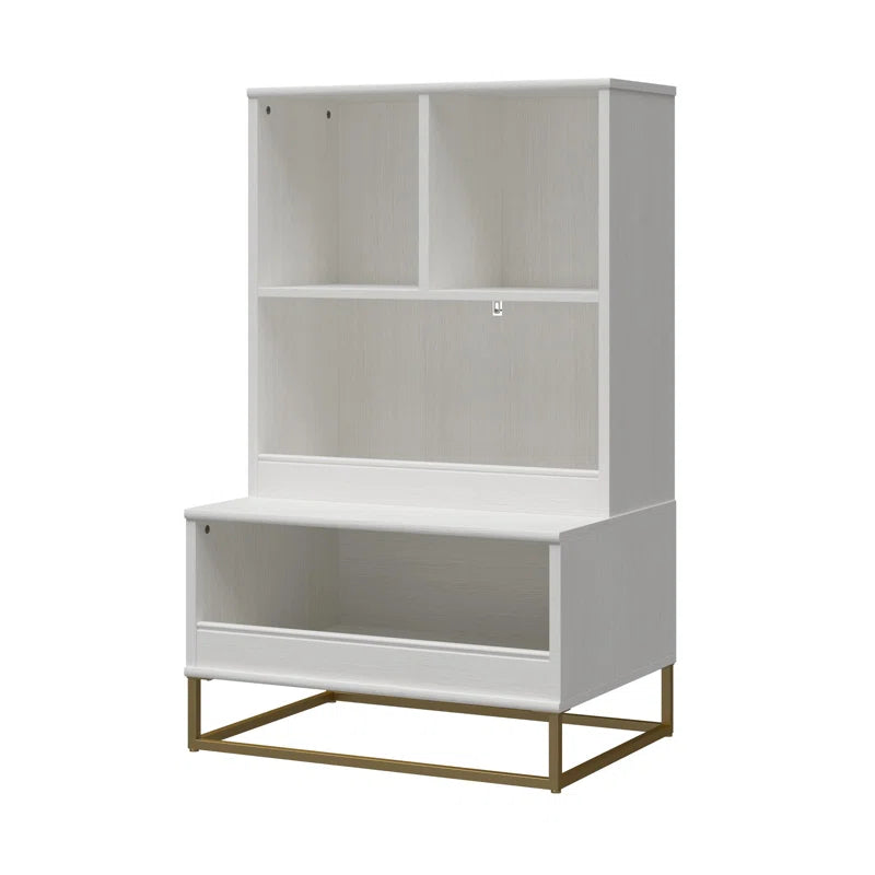 Kids Toy Storage Unit: 27.19'' Wide Charlie Multi-use Organiser & Bookcase with Worktop & Shelves